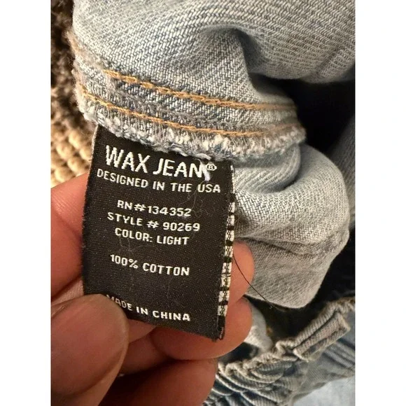 Wax Collection Skater Jeans Light Blue Denim Loose Fit Cargo Sz Small Skater Y2K - Picture 5 of 9
